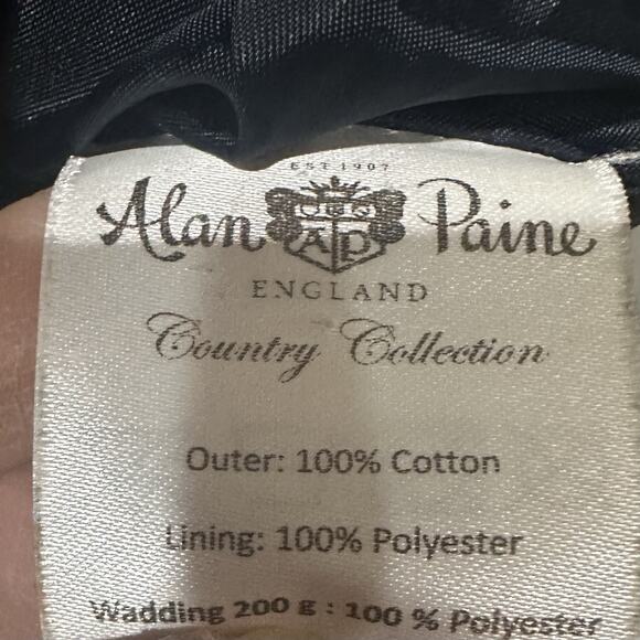 Alan Paine Vest Mens XL Country leather trim Cotton Full Zip Quilted countryside - Picture 6 of 7